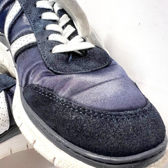 Vionic-Women's Navy-Blue Leather Suede Upper Running Sneakers-Casual Walking-7 - Picture 4 of 16